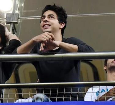 Shah Rukh Khan's son Aryan Khan was spotted at the KKR vs CSK match in Mumbai, last night.